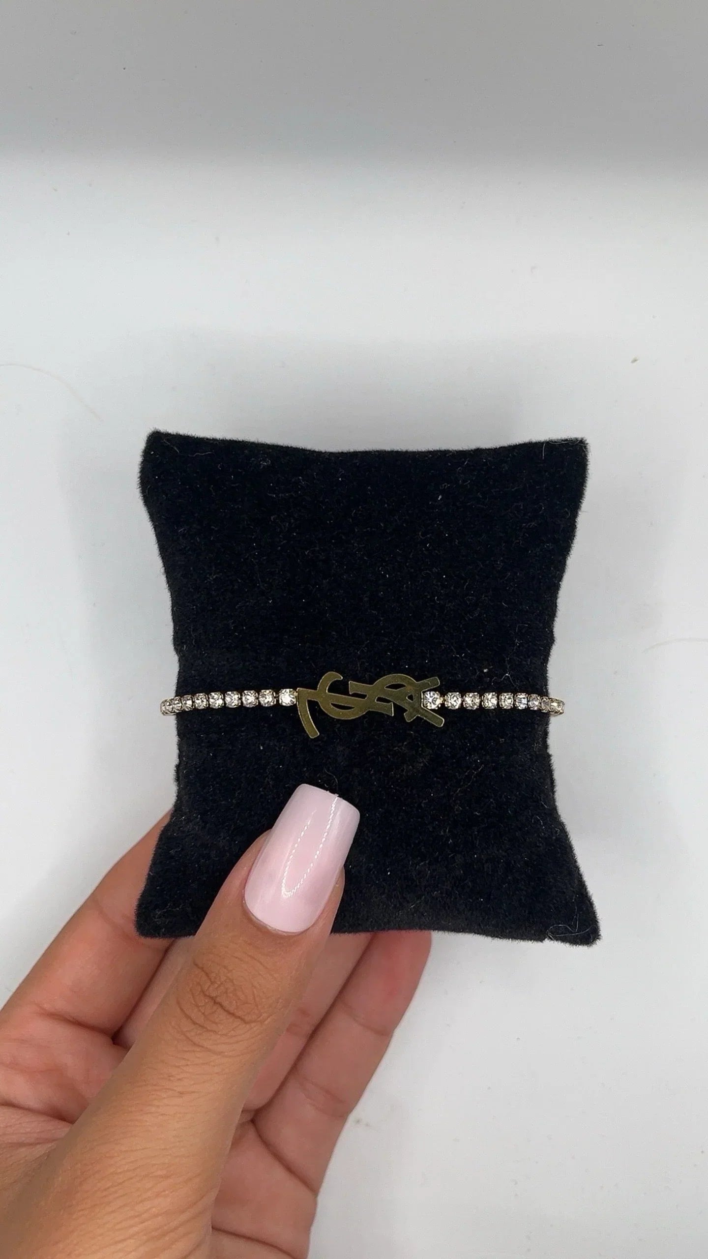 4D7AB2EA-70D4-4D52-8407-D8A94522F2E0_09d62f04-5aa6-429c-9358-aea58e4a8400.jpg YSL Rhinestone Bracelet - Image 1
