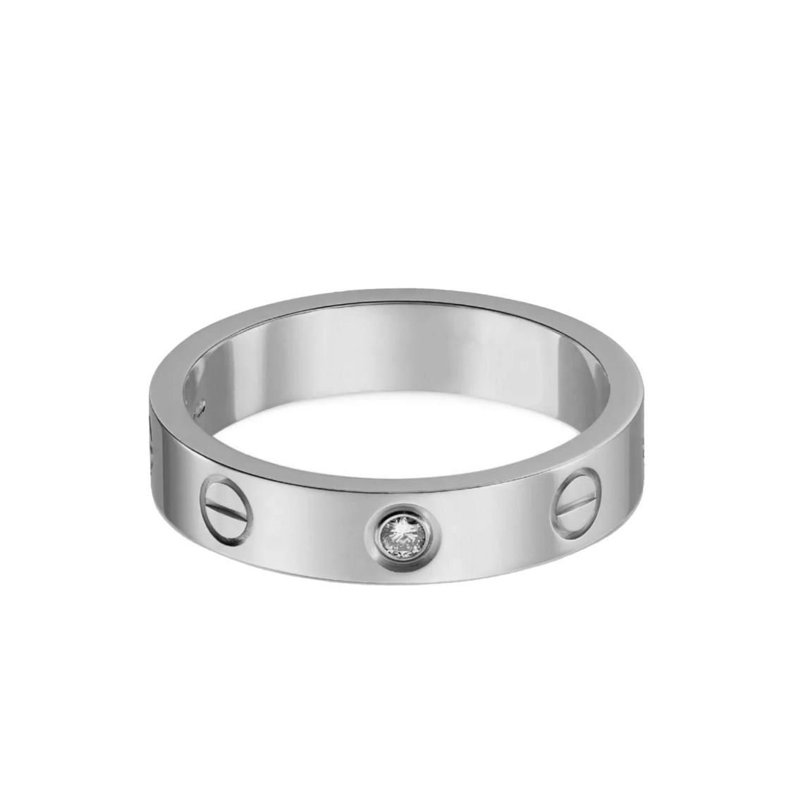 Ava_Love_Diamant-Stein_Ring_-_Silber.png Ava Love Diamond Stone Ring - Silver - Image 1