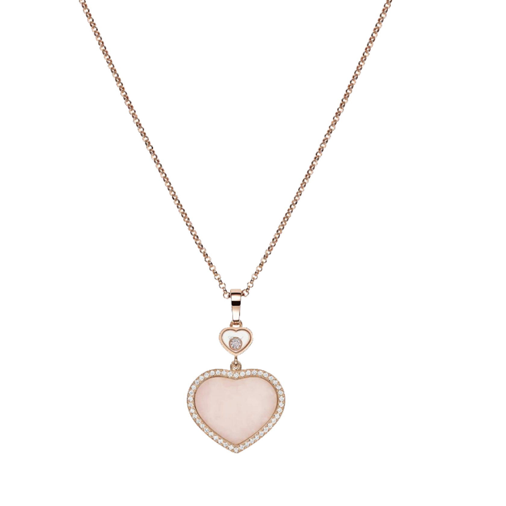 Grosses1_320f618e-8b72-401d-b590-c42e6cf3a2da.png Heart Necklace - Pink / Rose Gold - Image 1