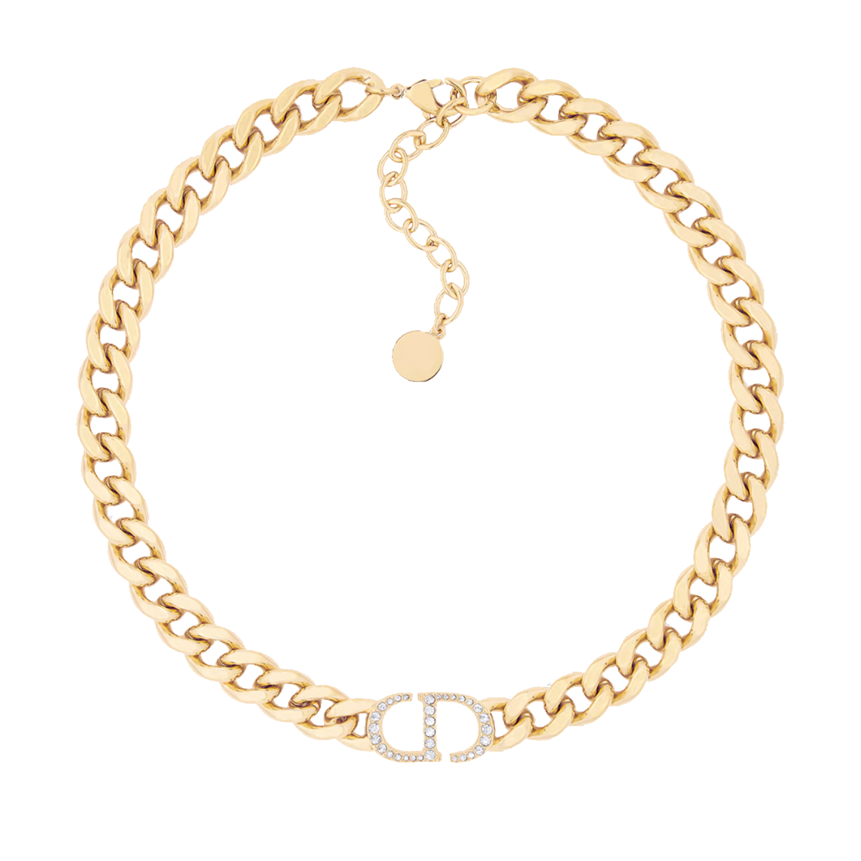 Grosses_2e357687-bc31-4cde-ac1c-6793fe1d6e9e.png Diana Necklace - Gold Diamond (Logo) - Image 1